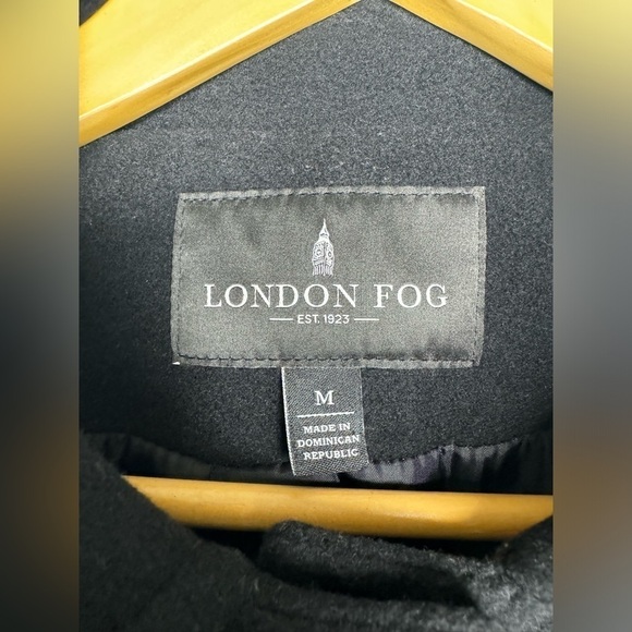London Fog Women’s Black Wool Blend Coat Size M - Picture 3 of 9